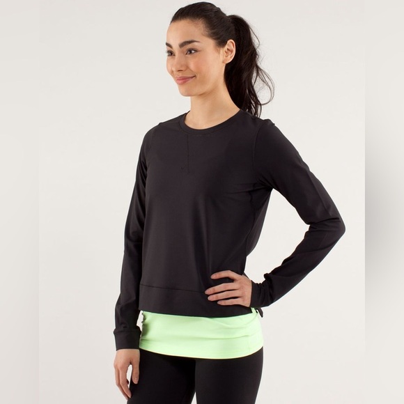 Lululemon Run: Warm Up Crew in Black Size 8/10 - Picture 3 of 9